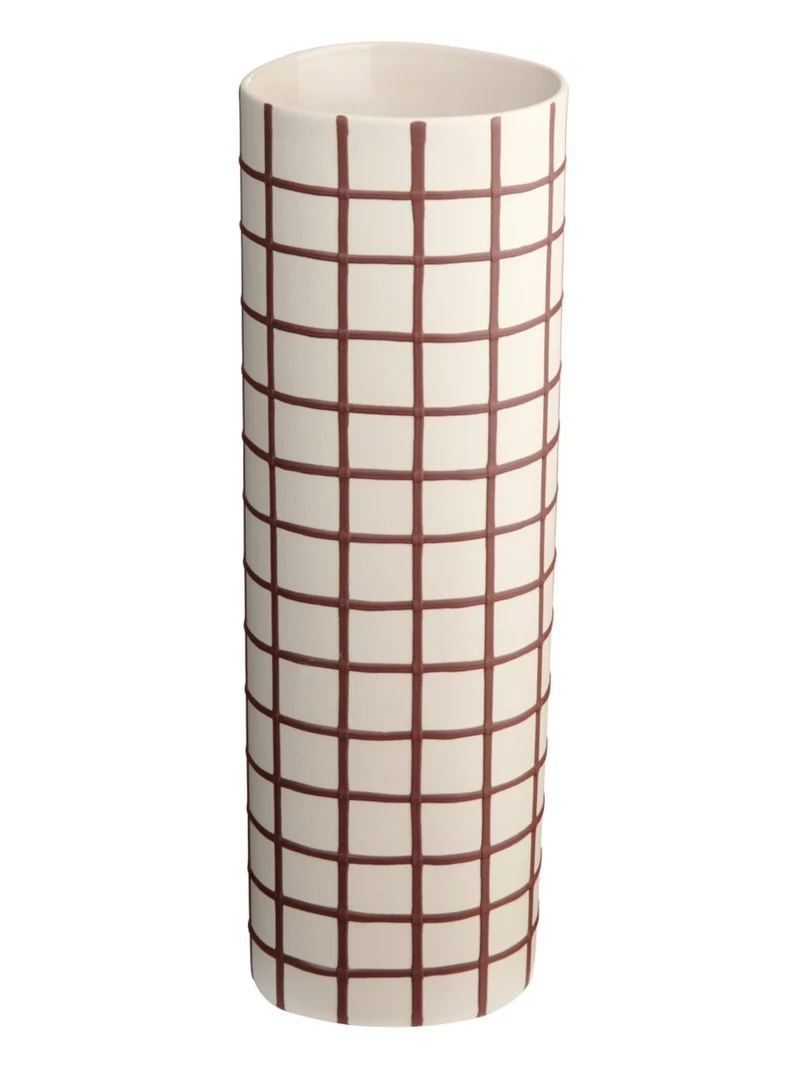 ASA lines and square Vase bordeaux squares 25cm