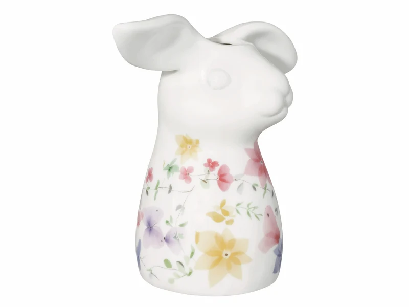 Hutschenreuther Frühlingsgrüsse Blumenwiese Hasen-Vase 16cm