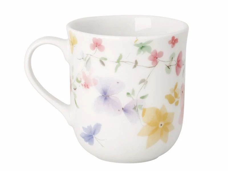 Hutschenreuther Frühlingsgrüsse Blumenranke Becher mit Henkel 0,4l