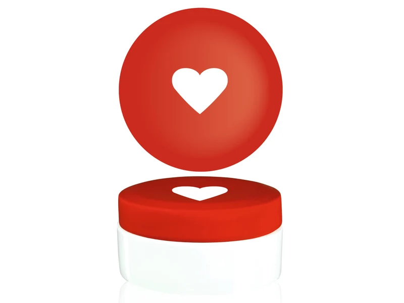 ASA beauty for you Dose Herz rot 10cm