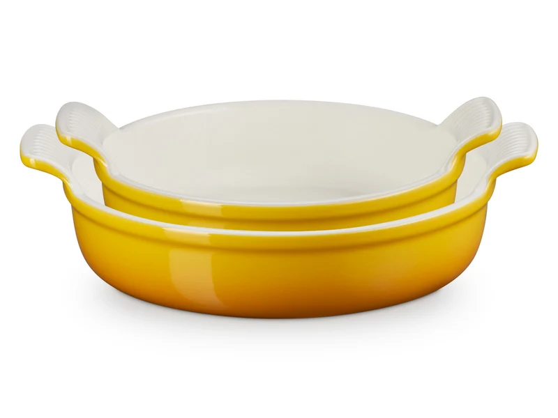 Le Creuset Auflaufform Tradition rund nectar 20/24cm Set 2tlg