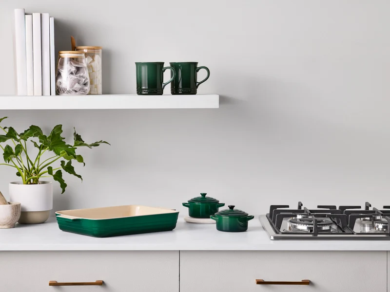 Le Creuset Auflaufform Klassik rechteckig azure 25/32cm Set 2tlg