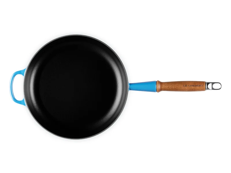 Le Creuset Brat- und Servierpfanne Signature mit Holzgriff azure 26cm