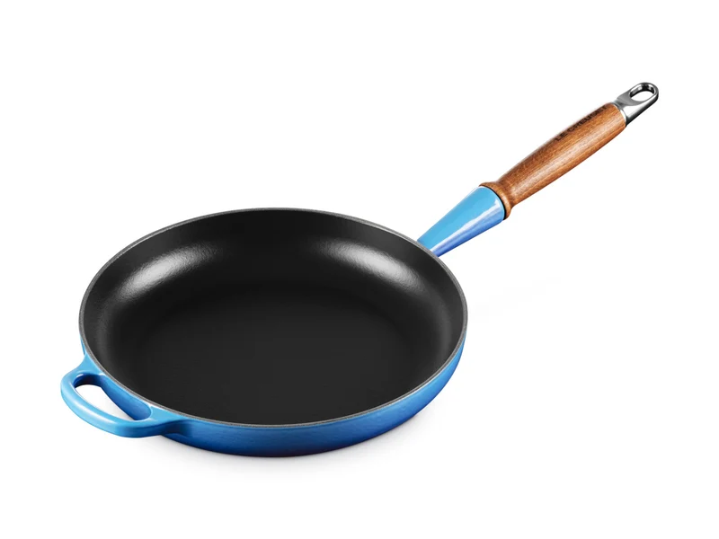 Le Creuset Brat- und Servierpfanne Signature mit Holzgriff azure 26cm