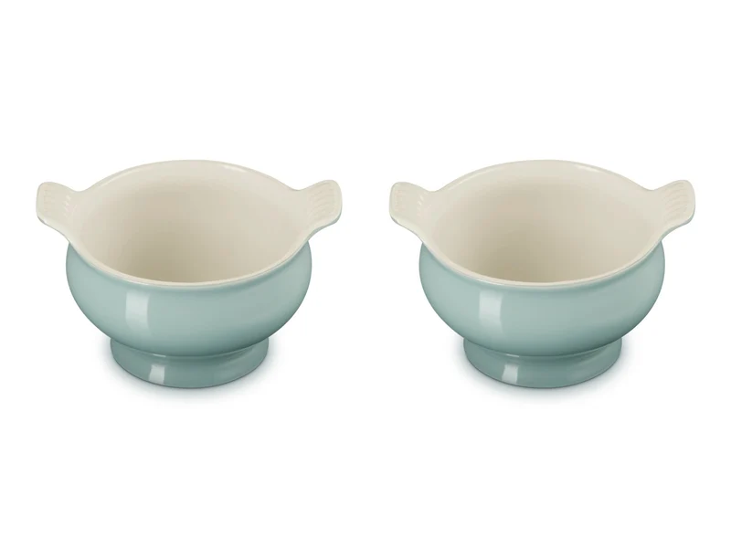Le Creuset Suppenterrine Tradition sea salt 0,6l 2er Set