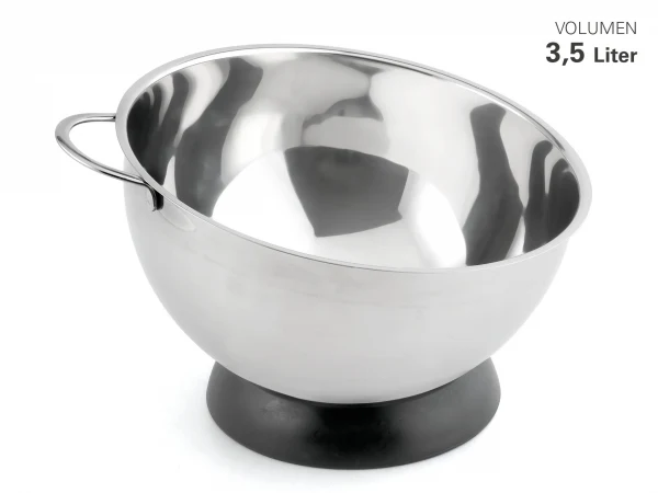 Schneeschlagkessel 3,5 l. Edelstahl mit Stellring