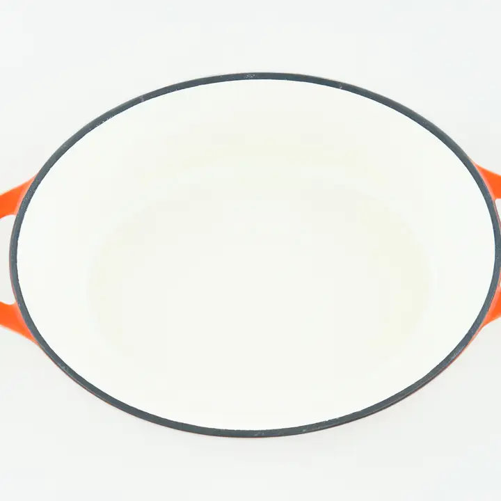Bräter Gusseisen oval 33 x 11 cm 6 L in ofenrot