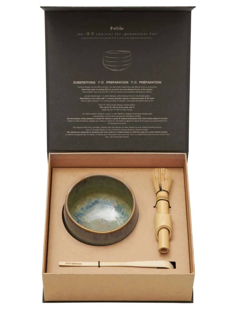 ASA moribana Matcha-Set ishi shiny 3tlg