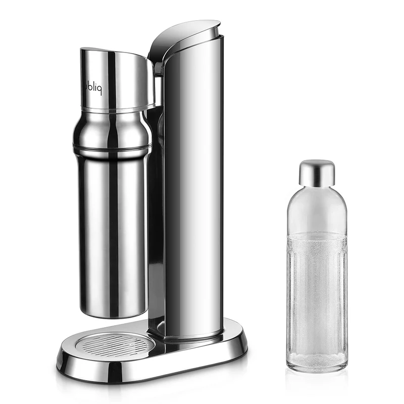 Wassersprudler Bubliq Glas mit Glasflasche Edelstahl