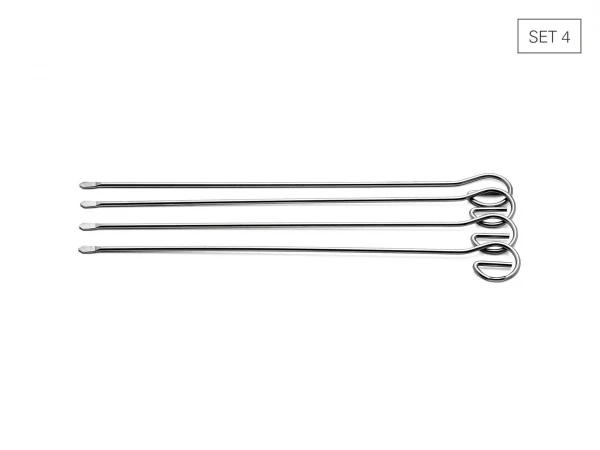 Schaschlikspiesse Edelstahl 21 cm, Set 4