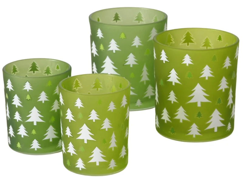 Boltze Tilio Windlicht sortiert grün 8,5cm (1 Stück)