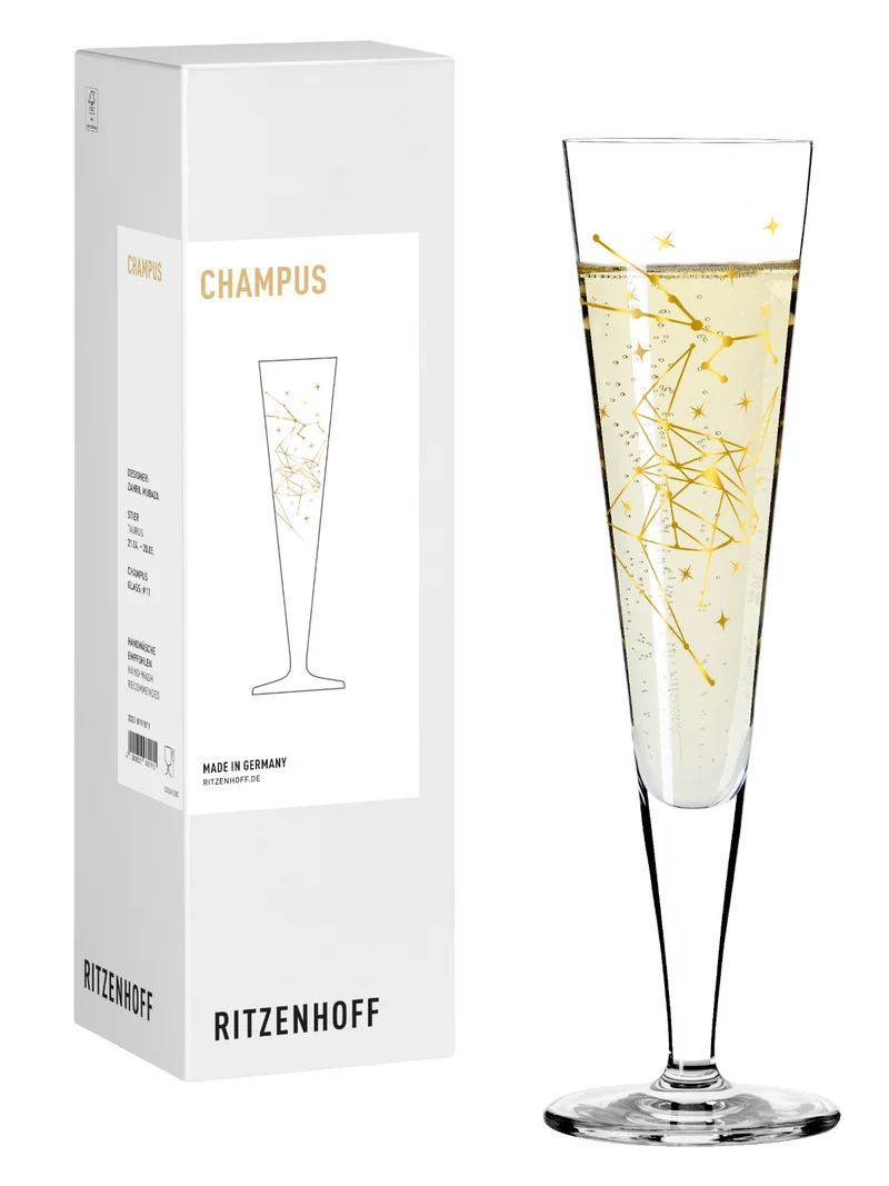 RITZENHOFF Champagnerglas #11 Stier (Z. Mubaza) H25