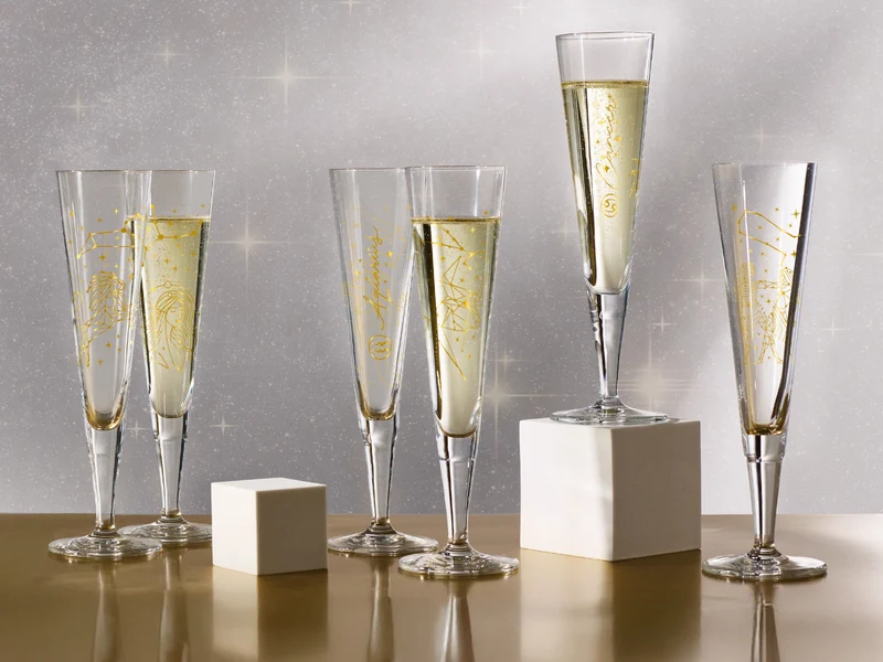 RITZENHOFF Champagnerglas #7 Waage (Z. Mubaza) H25