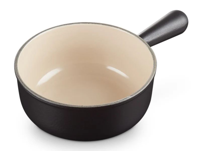 Le Creuset Caquelon Tradition schwarz matt 20cm