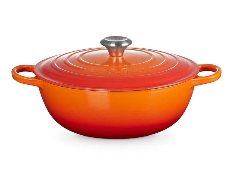 Le Creuset Bräter La Marmite Signature rund ofenrot 28cm