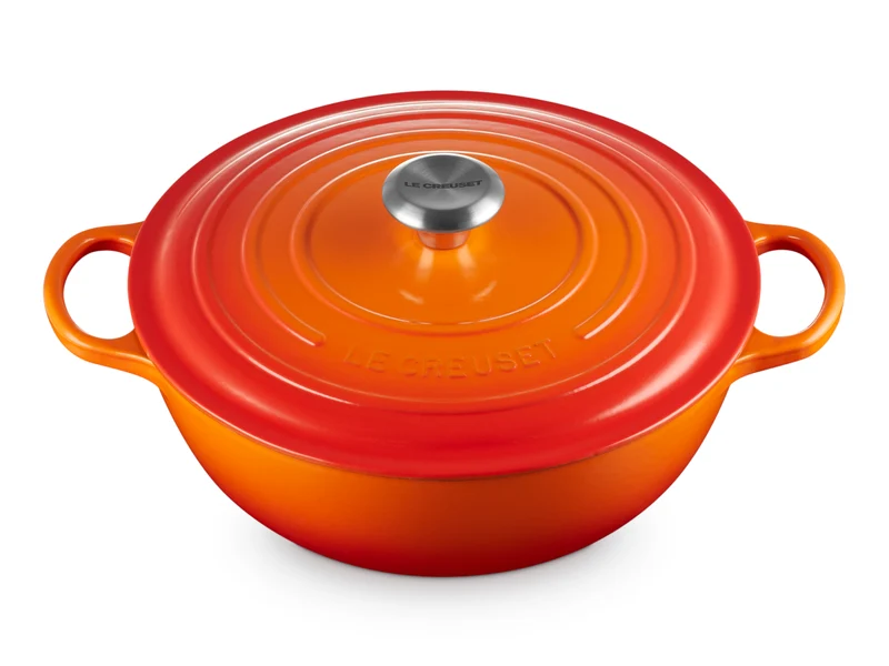 Le Creuset Bräter La Marmite Signature rund ofenrot 28cm