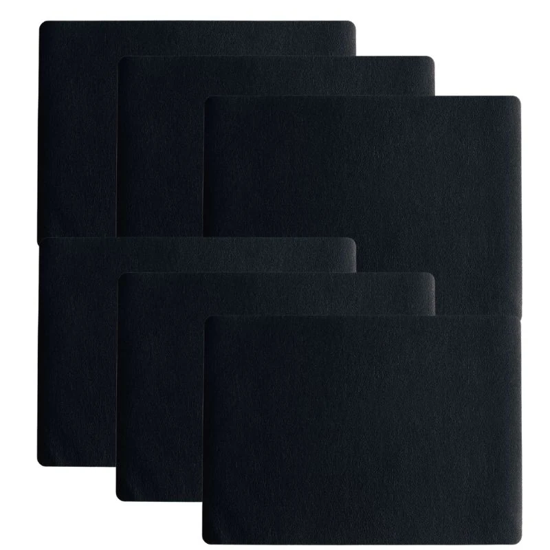ASA Tischset Lederoptik schwarz 46x33cm Set4