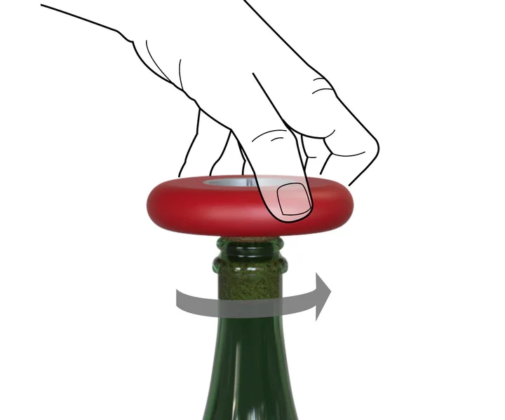 Champagner- Sektöffner verschiedene Farben HOOPLA