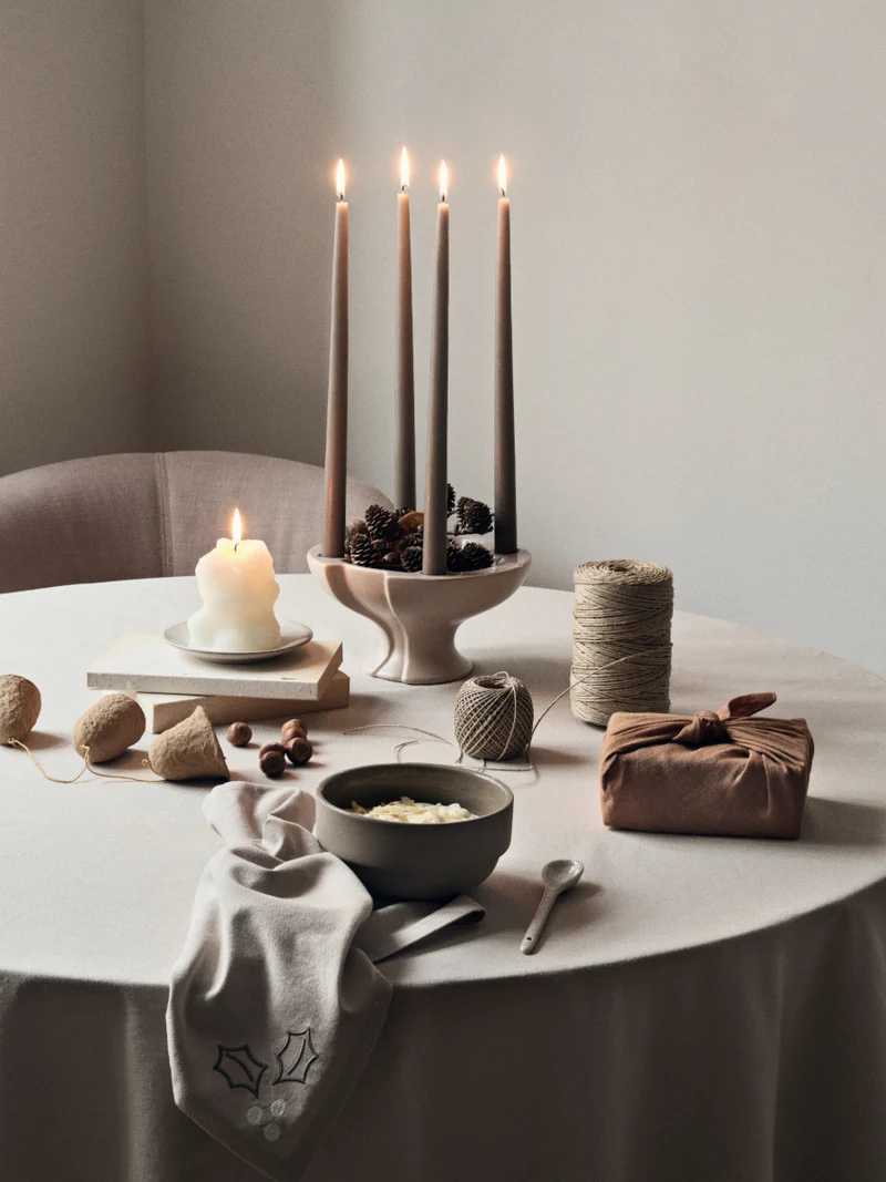 Broste Copenhagen Fryd Serviette beige 45x45cm Set4
