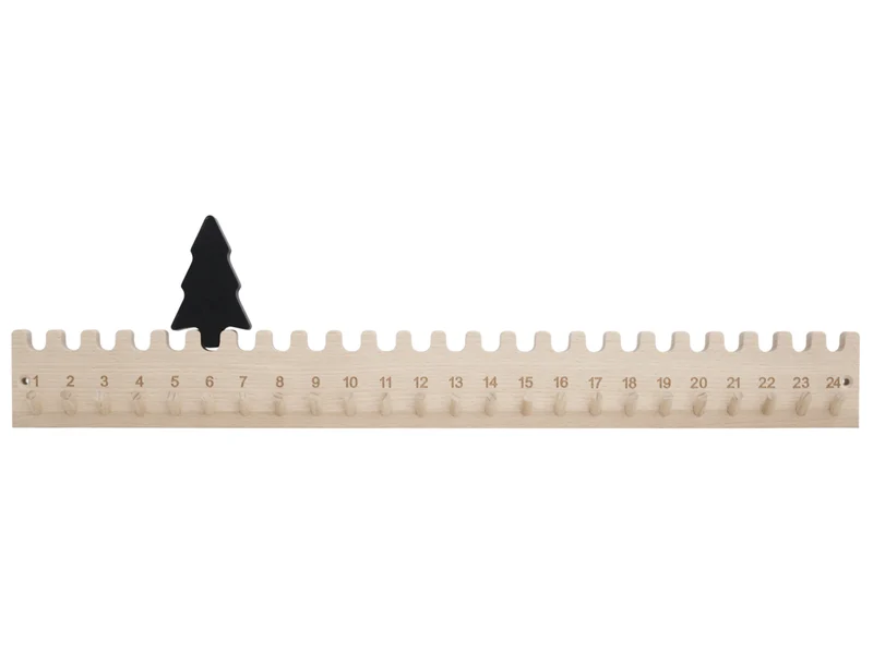 Eulenschnitt Adventskalender aus Buche Tanne 55cm