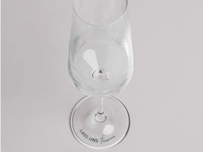 Eulenschnitt Sektglas Lass uns feiern klar 2,1l