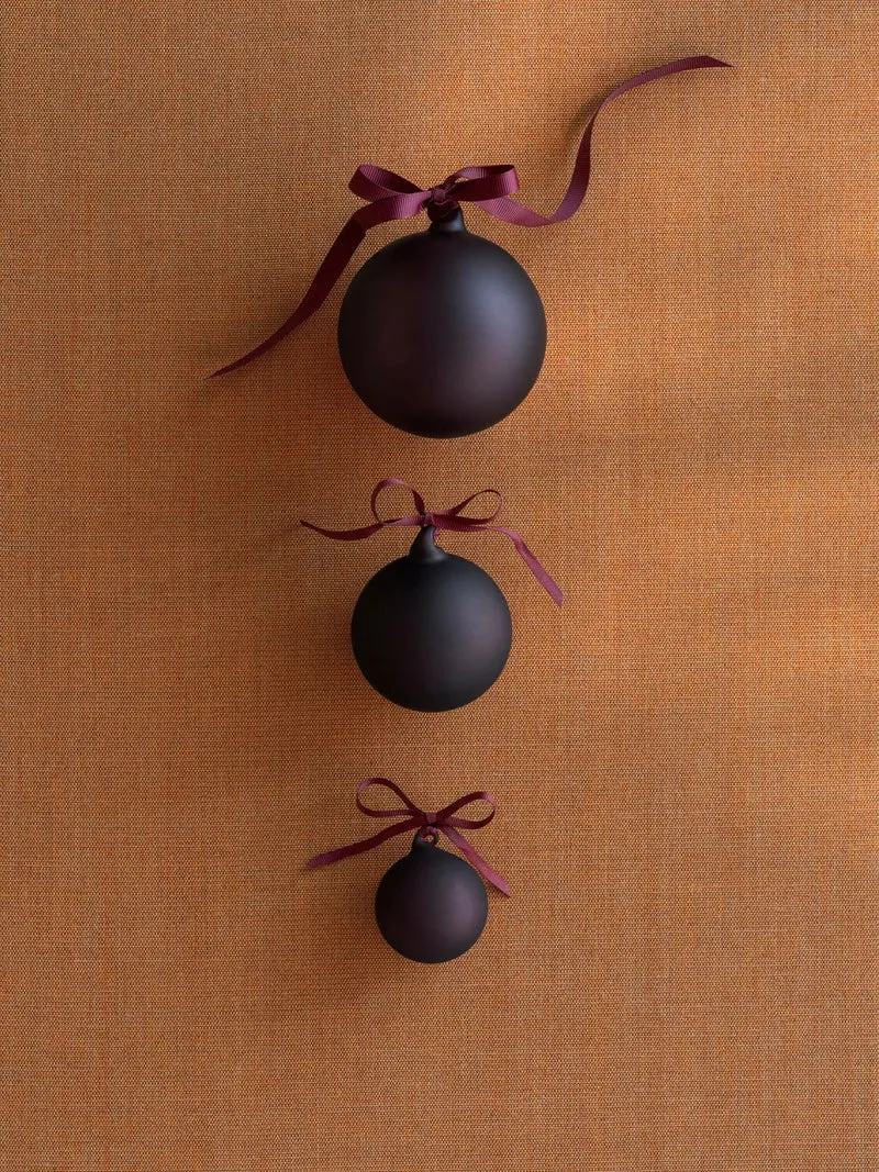 Blomus JUHLA Weihnachtsschmuck M midnight plum 7cm 4tlg