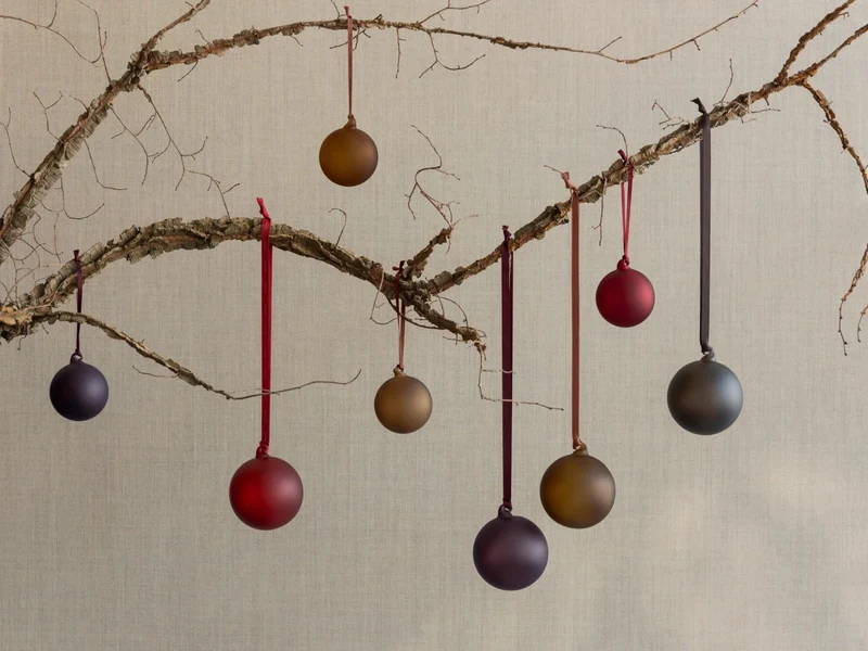 Blomus JUHLA Weihnachtsschmuck M midnight plum 7cm 4tlg