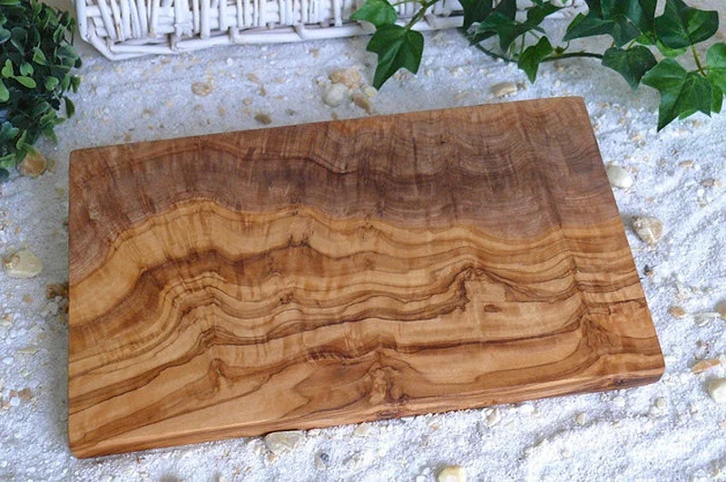 Frühstücksbrett Eckig Länge 25x15cm Olivenholz