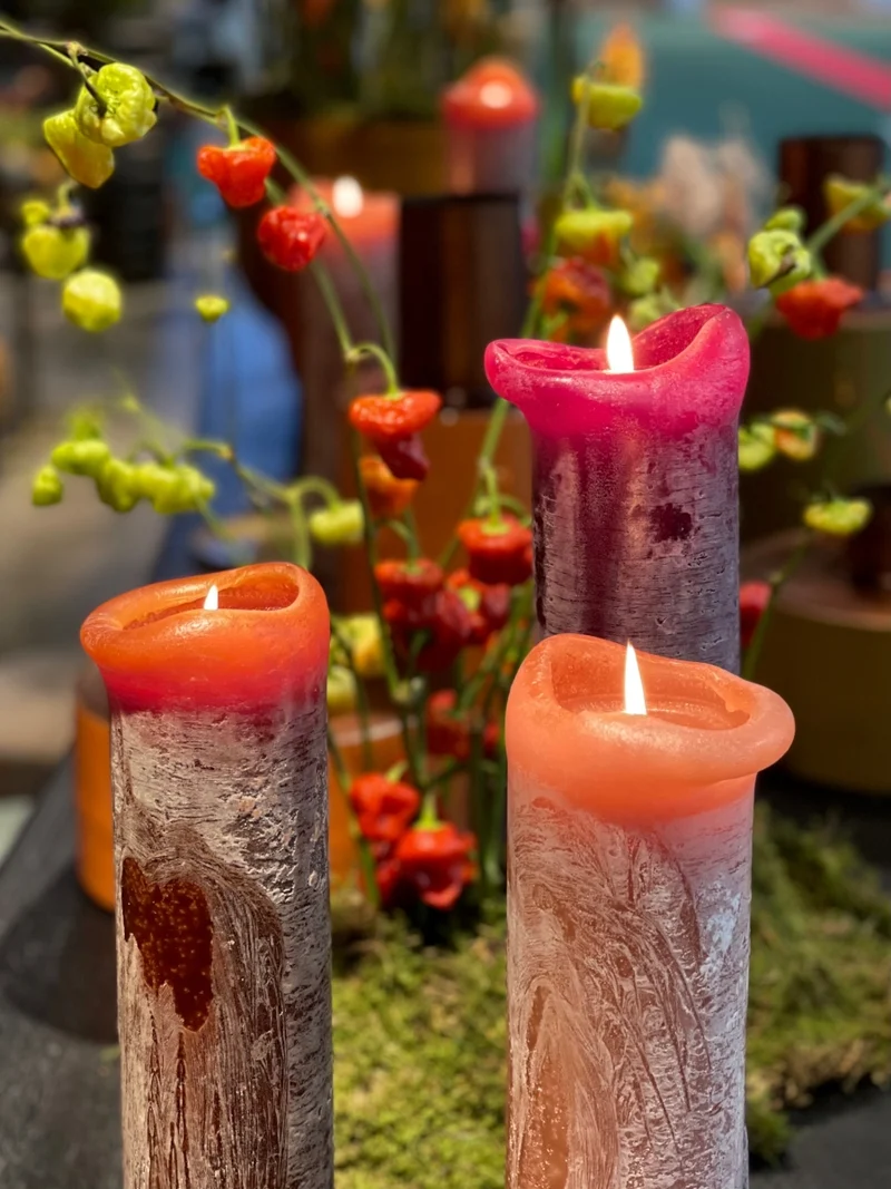 Dekocandle Mini Super Kerze crimson Ø 10 x 20 cm (1 Stück)