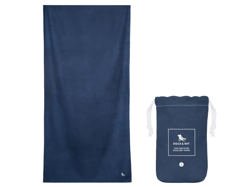 Dock & Bay Fitness-Handtuch L Deep Sea Navy 160x90cm