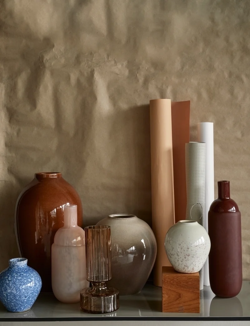 Broste Copenhagen Hyacint Vase Glas Indian Tan 28,3 cm