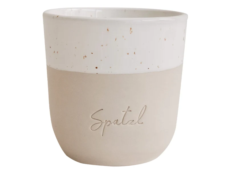 Eulenschnitt Becher Spatzl beige 0,32l