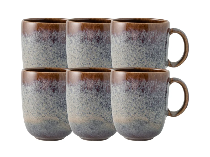 like. by Villeroy & Boch Lave beige Becher mit Henkel Set 0,4 l 6tlg