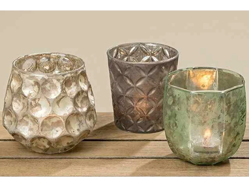 Boltze Patina Windlicht sortiert 9 cm (8088000)