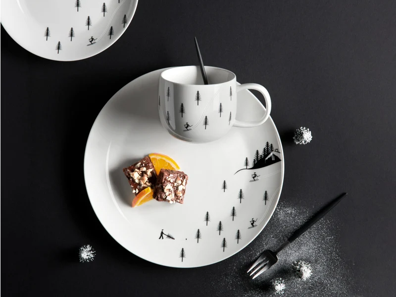 ASA Selection Joy Dessertteller snow tracks 20,5cm