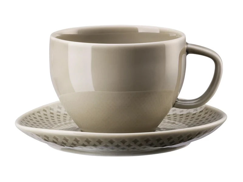 Rosenthal Junto Pearl Grey Kombitasse mit Untertasse