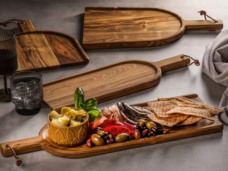ladelle OTWAY Serviertablett Teakholz 45 x 15 x 2 cm