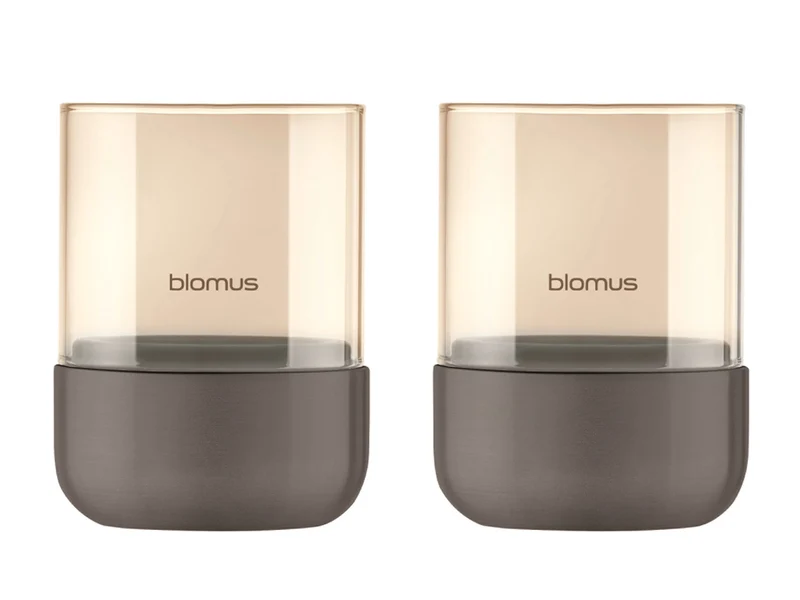 Blomus CALMA Windlicht burned metal XS 2er Set
