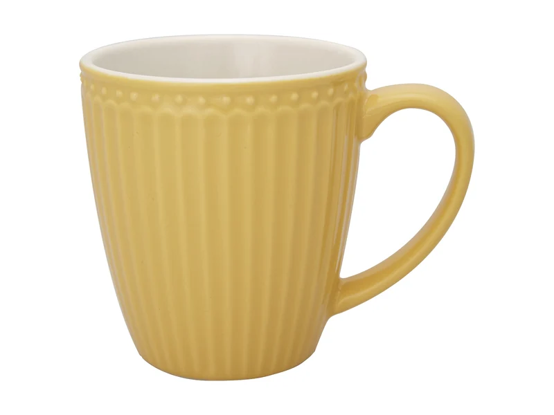 Greengate Alice Becher mit Henkel honey mustard 0,4 l