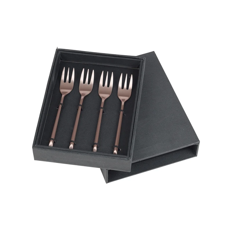 Broste Copenhagen HUNE Kuchengabel titanium espresso 4tlg.