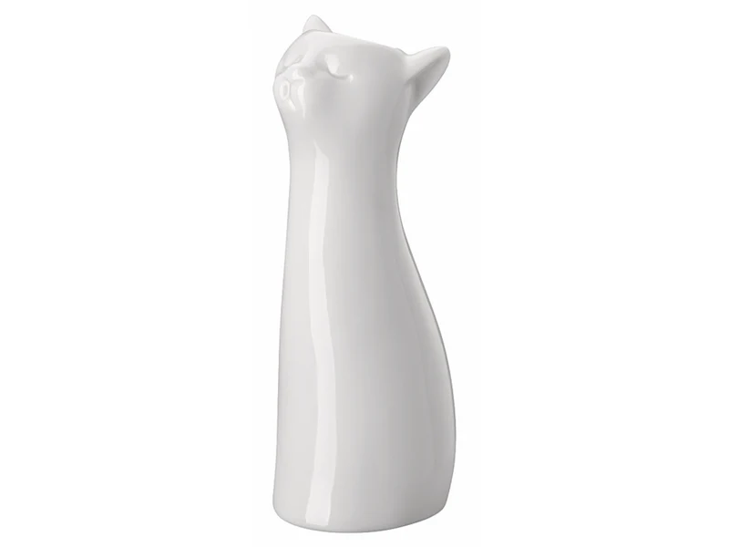 Hutschenreuther Katzen-Vase Weiss Vase 14 cm