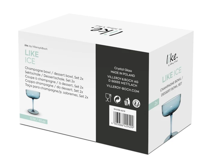like. by Villeroy & Boch Like Ice Sektschale / Dessertschale Set 2tlg