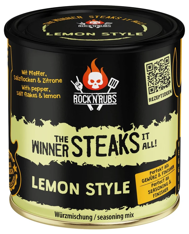 Rock 'n' Rubs The winner steaks it all Lemon (140g) Gold Line