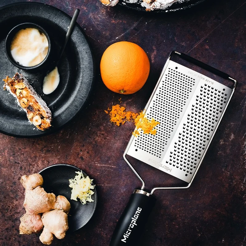 Microplane Doppelreibe, Schwarz, Gourmet Serie