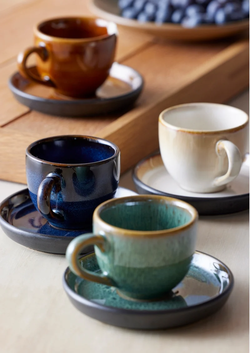 Bitz Espressotasse mit Untertasse cream/cream 0,07 l