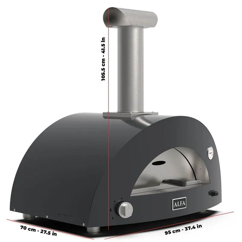 Alfa Forni Moderno 2 Pizze, Gas/Hybrid, Gelb