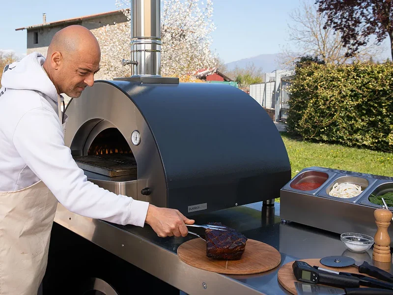 Alfa Forni Low & Slow Kit, 5Pizze Holz Moderno