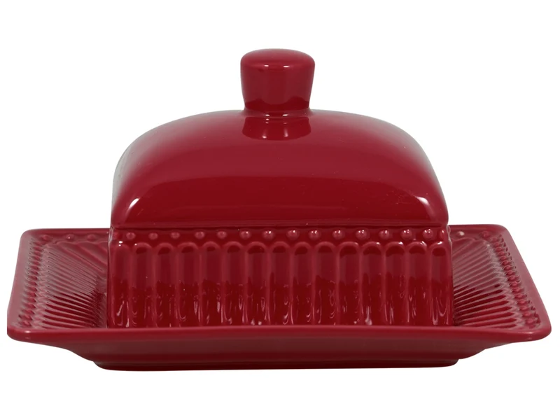Greengate Alice Butterdose small claret red 14 x 12 cm