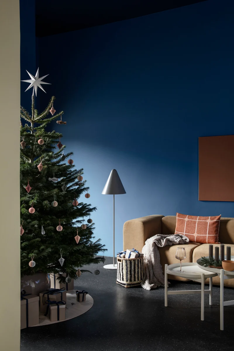 Broste Copenhagen BAUM Papier mit Silberglitzer dusty pink