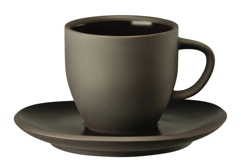 Rosenthal Junto Slate Grey Kaffeetasse mit Untertasse Set2